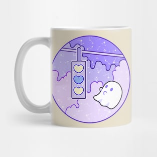 A stoplight of hearts and a ghost Mug